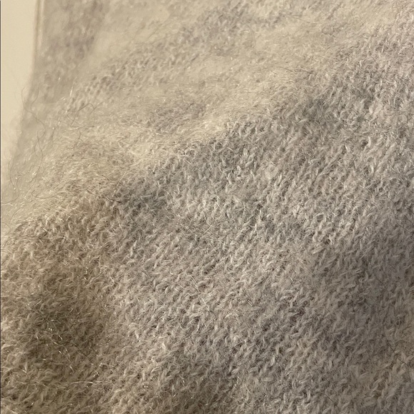 J. Crew Gray and Cream Mohair Blend Argyle 5 Button Down Cardigan - Picture 7 of 9